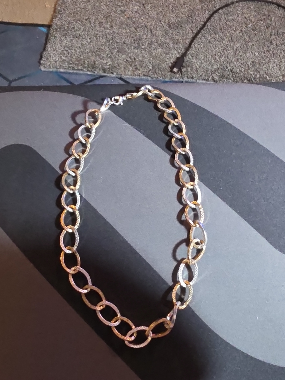 Silver and Gold Two-Tone Link Necklace - Women Jewelry